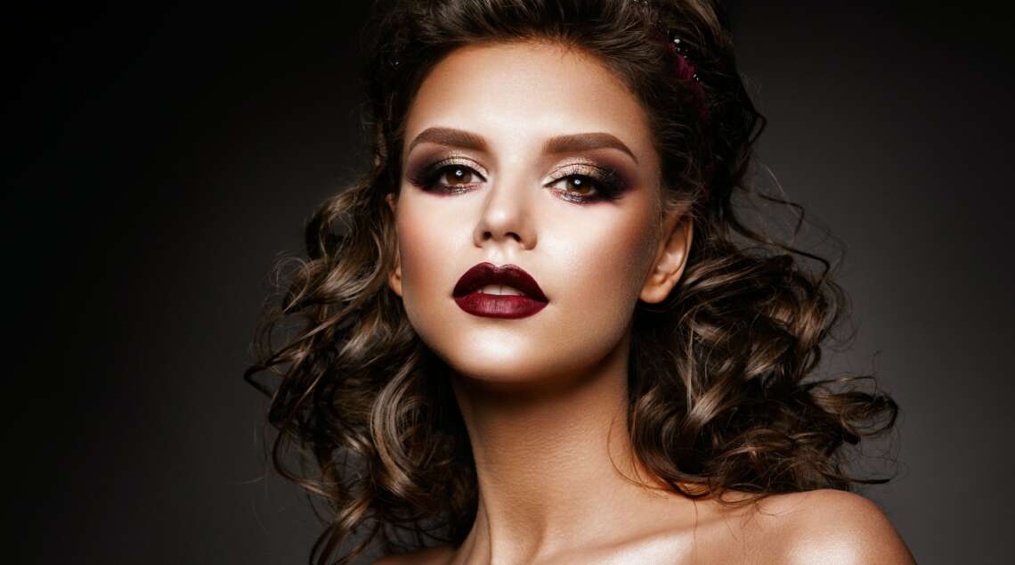 Beautiful woman with professional make up