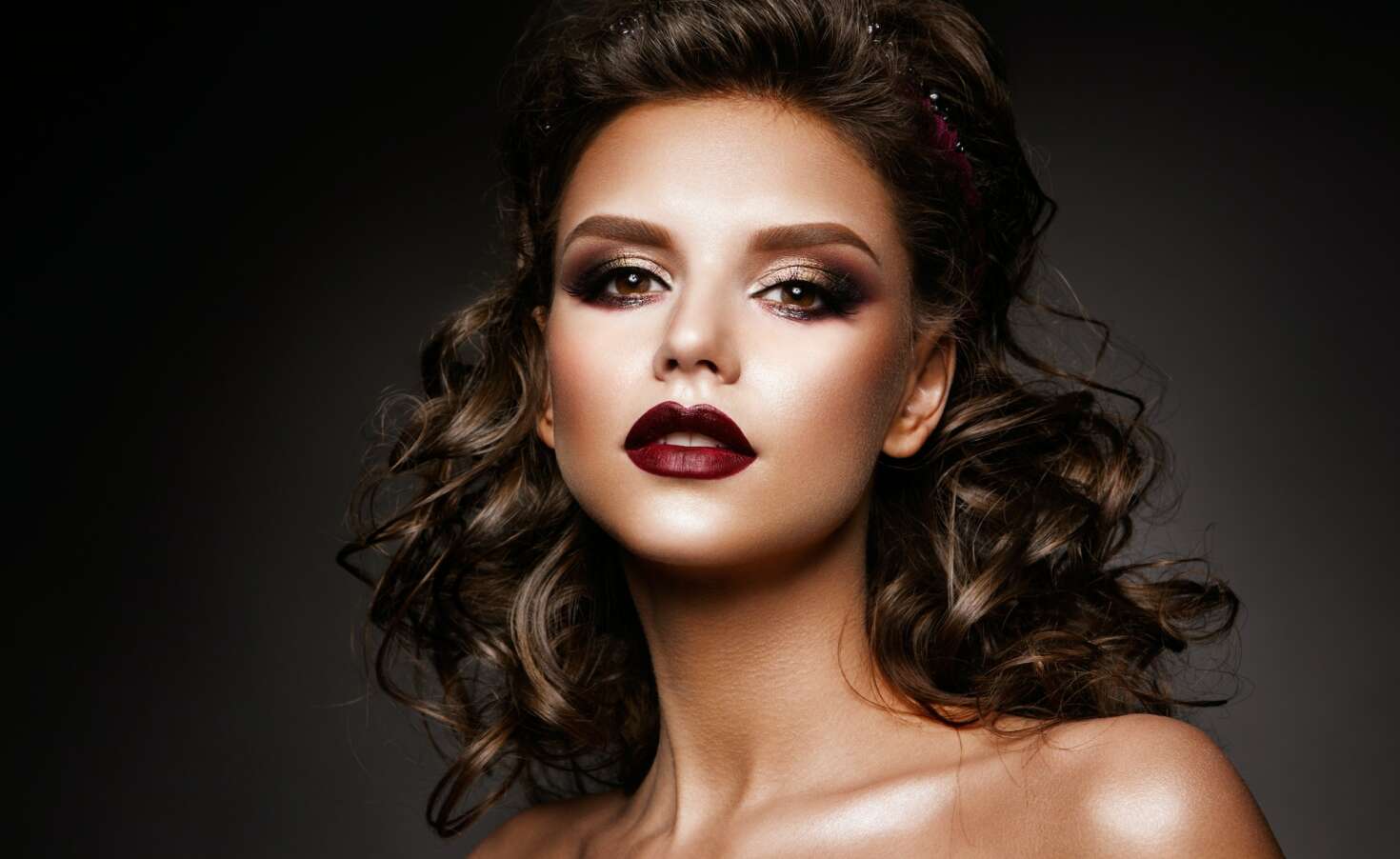 Beautiful woman with professional make up