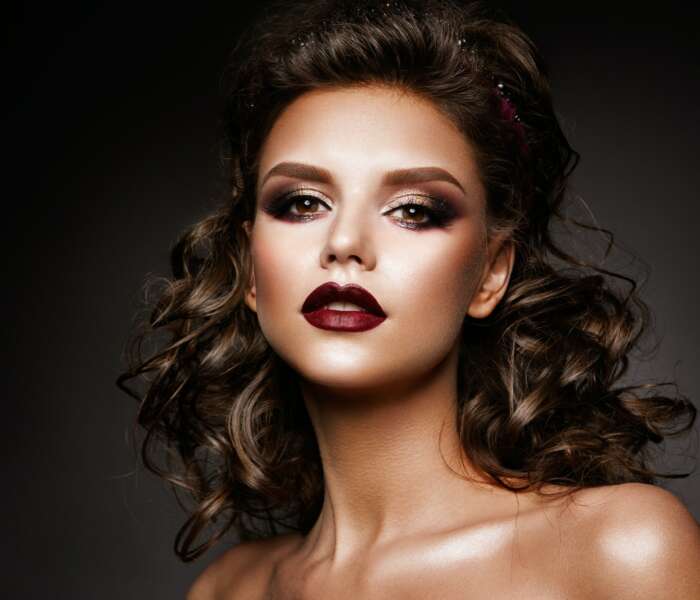 Beautiful woman with professional make up