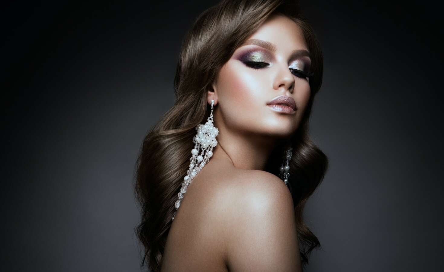 Beautiful woman with professional make up