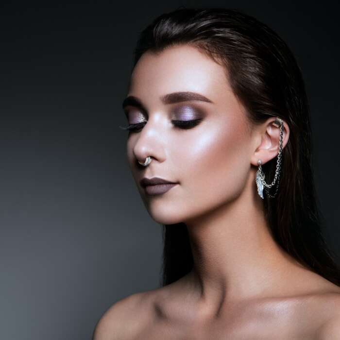 Beautiful woman with professional make up