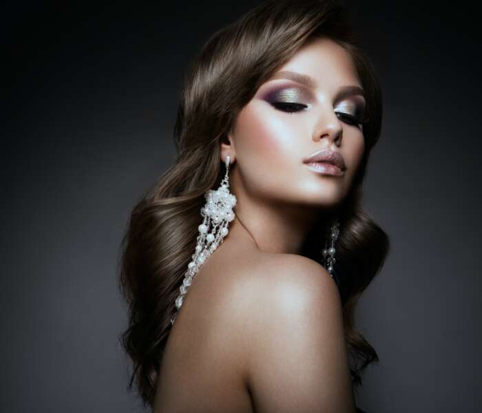 Beautiful woman with professional make up