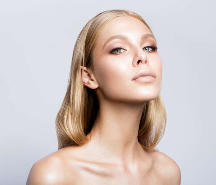 Beauty portrait of model with natural make-up.